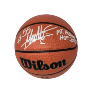 Dikembe Mutombo Signed Autograph Auto Basketball Ball Double Inscription HOF 15 - Picture 1 of 4