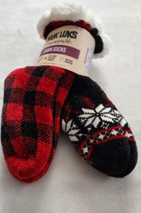 Muk Luks Cabin Socks Slippers size S/M unisex nonslip 2 PAIR PACK ๐๐ฅ๐ - Picture 1 of 5
