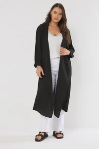 Evans Curve Women's Plus Size Longline Waterfall Jacket - Picture 1 of 7