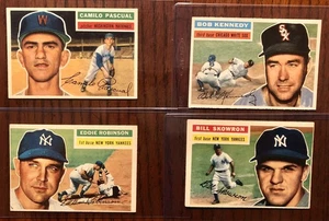 1956 Topps Baseball Card Lot (4) EX/EXMT #61 Skowron, #38WB Kennedy, 98WB, #302 - Picture 1 of 2