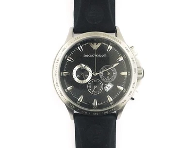 EMPORIO ARMANI STAINLESS STEEL CHRONGRAPH WATCH AR-0652 NEW BATTERY - Image 1 of 4