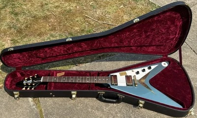 2014 Gibson Custom Shop 59 Flying V Pelham Blue W/OHSC - Image 1 of 4