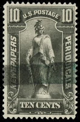 [V964] USA 1895 Scott#PR117 used 10¢ NEWSPAPER cv:$25 (has a thin) - Image 1 of 3