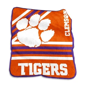 Clemson Tigers "AU" 50" x 60" Raschel Dorm Room Throw Soft Stadium Blanket - Picture 1 of 1