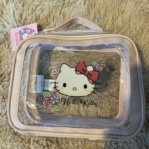 Hello Kitty Pink Makeup Travel Bag Cosmetics Organizer, case with zip, new - Picture 1 of 3