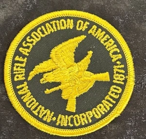 Parche De Colección Asociación Nacional del Rifle Antiguo Amarillo Negro Derechos de Armas Segunda Enmienda - Imagen 1 de 3