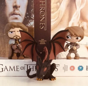 Game Of Thrones Funko Mini Bundle : Drogon, Rob & Arya Stark - Picture 1 of 6