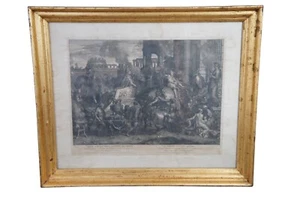Grabado enmarcado Trevor James Co Alexander entrando en Babilonia después de Charles Le Brun - Imagen 1 de 14
