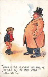 1918 REG CARTER Quickest way to the Post Office Humour E. Mack postcard - Picture 1 of 2
