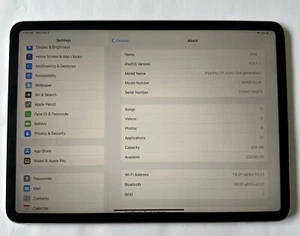 Apple iPad Pro 11" (3rd Gen) 256GB (WiFi) A2377 Silver - Good Condition - Picture 1 of 7
