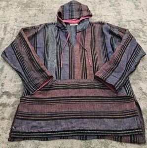 Isle of Skye Smocks Heavy Cotton Size L Stripe Hooded Artist - Picture 1 of 7