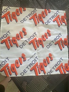 1987 DETROIT TIGERS RALLY TOWEL NEVER USED 19X19" - Picture 1 of 5