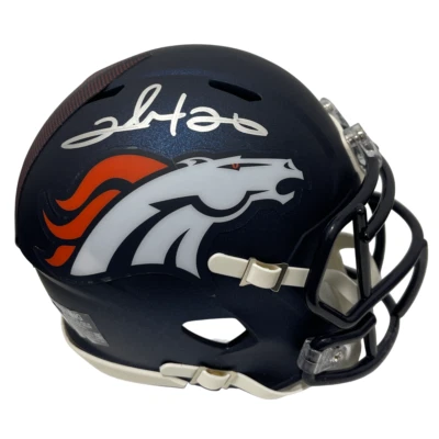 Clinton Portis Signed Auto Broncos Speed Mini Helmet Beckett Witness BAS COA - Image 1 of 3