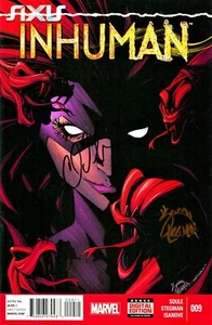 INHUMAN #9 AXIS SIGNIERT SCHRIFTSTELLER CHARLES SOULE & KÜNSTLER RYAN STEGMAN - Bild 1 von 3