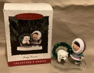 HALLMARK Keepsake Ornament FROSTY FRIENDS Christmas 1994 Eskimo 15th in Series - Picture 1 of 4
