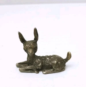 Hudson Pewter Fawn Deer Figurine Wilson Miniature USA Engraved PDD 1976 - Picture 1 of 6