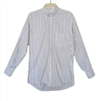 MENS Size 15 1/2 VINTAGE Burberry Striped Button Down Dress Shirt - Image 1 of 4