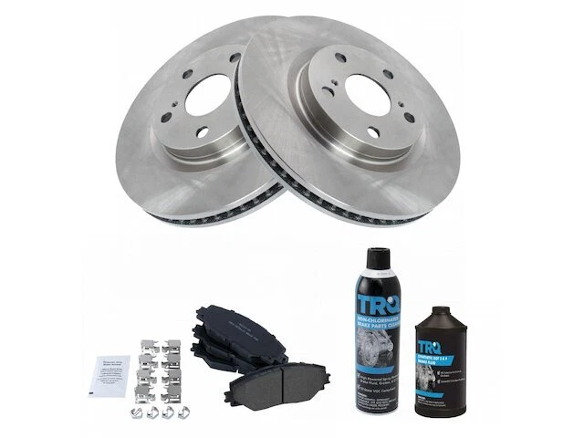 Kit de pastilha de freio dianteiro e rotor TRQ 38VV61C compatível com Toyota Corolla iM 2017-2018 - Imagem 1 de 1