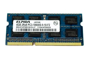 Elpida 4GB DDR3 1333MHz 204Pin PC3-10600S SO-DIMM RAM Notebook Laptop Memory - Picture 1 of 2