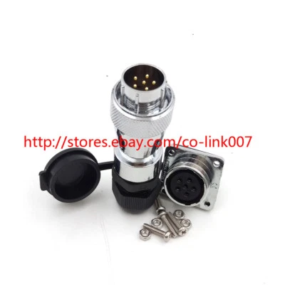 WS20 6pin Waterproof Connector, 6-pin LED Power Cable Connector Panel Mount Plug - Image 1 of 4