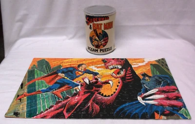 1974 Superman and Batman vs Monster Jigsaw Puzzle - Image 1 of 4