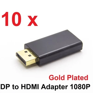 Lot 10x DisplayPort DP Male to HDMI Female Converter Adapter Plug For PC HP DELL - Picture 1 of 11