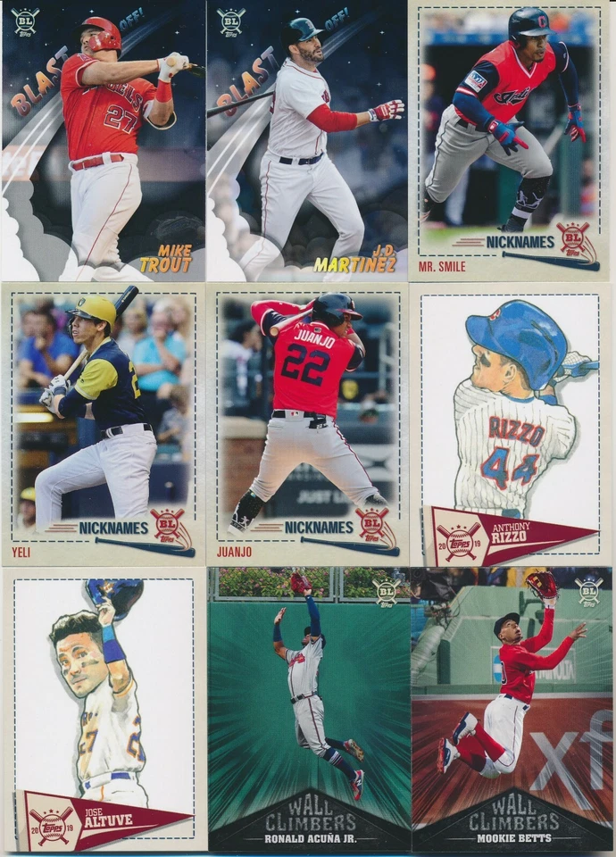 2019 Topps Big League Baseball BLAST OFF/NICKNAME/CARICATURE/WALL Pick From List - Image 1 of 1
