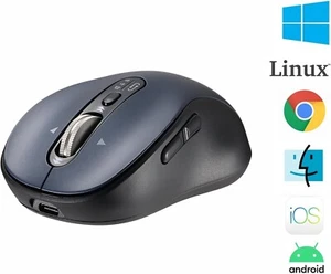 Wireless Bluetooth Mouse With 4 Way Scrolling Black in Color Infinmind Y670 - Picture 1 of 10