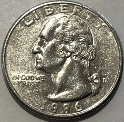 1996 D - Washington Quarter w/die chips/breaks, strike thrus, MDD & DDD - #q184 - Image 1 of 4