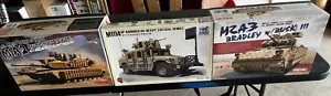 1:35 DESERT WAR - MENG M1A2-TS-026, M2A3 (w/Int.)-SS004 & BRONCO M1114-CB35092 - Picture 1 of 7
