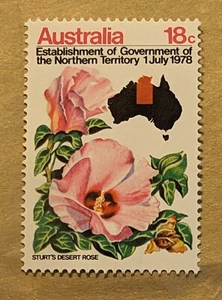 Stamp-1978 AUSTRALIA Establishment of Government NORTHERN MNH Desert Rose 18¢ - Picture 1 of 1