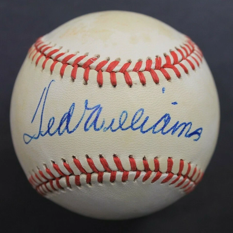 Ted Williams (d.2002) Boston Red Sox Signed Autographed OAL Brown Baseball PSA   - Image 1 of 4