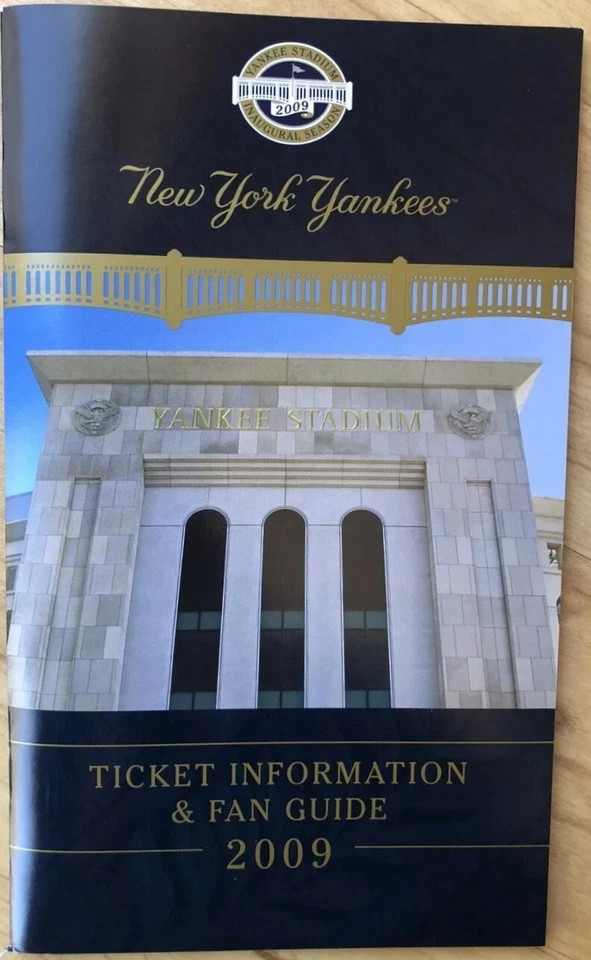 NEW YORK YANKEES 2009 БИЛЕТ ИНФОРМАЦИЯ ФАНАТ РУКОВОДСТВО БУКЛЕТ КНИГА - Изображение 1 из 1