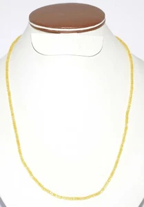 Collares de hilo de 12-40" con cuentas facetadas redondas de circón amarillo de 3 mm RF-103 - Imagen 1 de 9