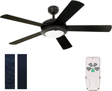 52 Inch Modern Style Indoor Ceiling Fan with Dimmable Light Kit and Remote Contr