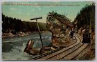Giant Rock Trolley Line Gorge Niagara River Railroad Trolley Forest VNG Postcard