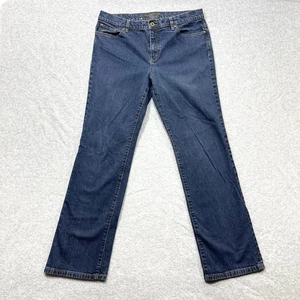 LRL Lauren Jeans Co. Premium Blue Denim Classic Straight Leg Sz 14 Stretch  - Picture 1 of 7