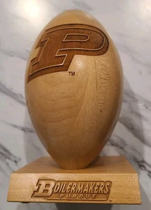 GridWorks NCAA Purdue Boilermakers Wood Laser Etched Football (Minor Wear) - Picture 1 of 5