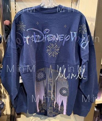 Camiseta deportiva Walt Disney World Castillo de Cenicienta Fuegos artificiales espíritu marino para adultos 2025 Foto 1 de 4