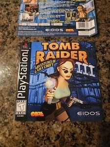 Tombraider 3 ps1 manual & Insert Box Artwork - Picture 1 of 3
