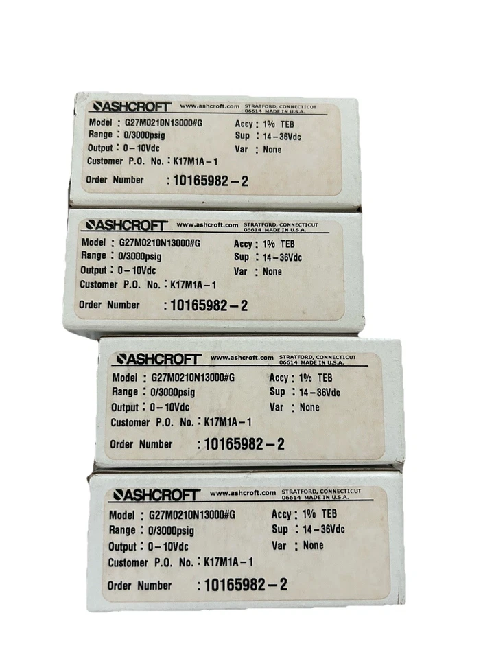 1 x ASHCROFT G27M0210N13000 #G / (НОВЫЙ В КОРОБКЕ) - Изображение 1 из 1