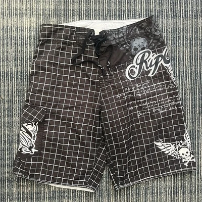 Vintage Rip Curl Shorts Size 32 Board Shorts Y2K Surf Swim Brown Embroidered - Image 1 of 4