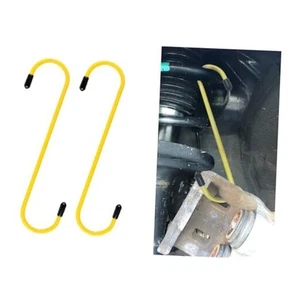 Car Brake Caliper Hooks, Auto Brake Caliper Hangers with Rubber 2 Pcs Yellow - Picture 1 of 13