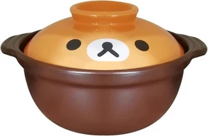 San-X Japan RILAKKUMA Gesichtsform Tontopf Keramik Schüssel Deckel Kawaii Bär - Bild 1 von 16