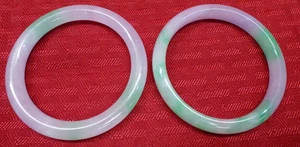 JADE BRACELETS MULTI COLOR HOOP BRACELET 2.25” AND 2.33” INSIDE DIAMETER - Picture 1 of 2