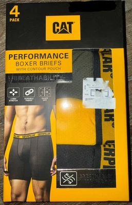 Caterpillar 4 pares de calzoncillos boxer para hombre ropa interior mezcla de poliéster tela de malla ~ L Foto 1 de 3