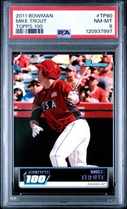 2011 Bowman Mike Trout Topps 100 RC #TP90 PSA 8 - Bild 1 von 2