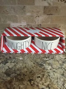 Rae Dunn Pet NAUGHTY & NICE große große Näpfe Schale Katze Hund - Bild 1 von 12