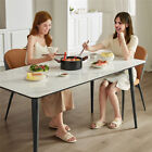 Premium Dining Table w/ White/Grey Marble Top Leisure Coffee Table 80/120cm Long