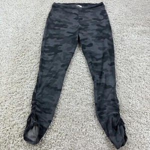 Sundry Women's Camo Leggings Size 1 Gray Black Ruched Ankle Soft Stretch - Picture 1 of 9